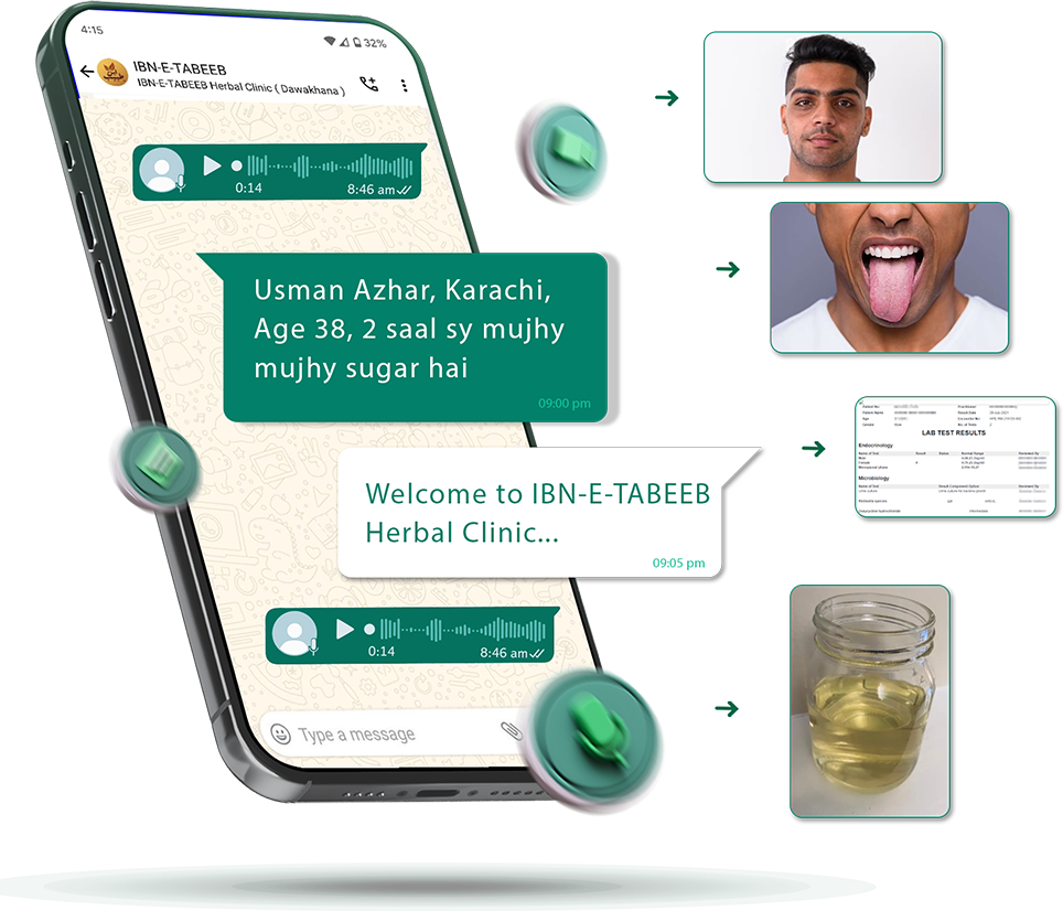 online checkup whatsapp mockup